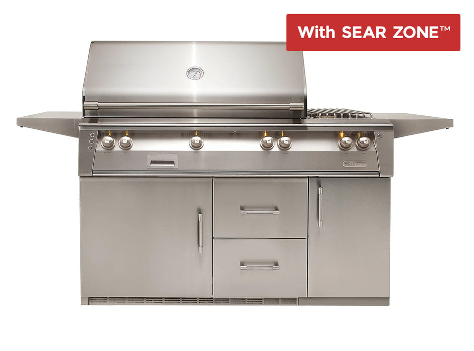 Alfresco 56" Refrigerator Cart Grill with Sear Zone - ALXE-56SZR