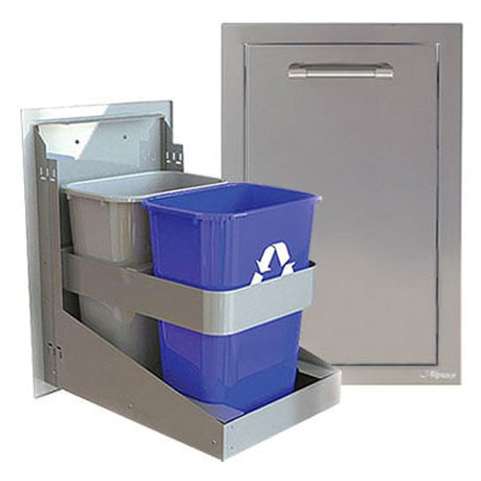 Alfresco Dual Trash Center Drawer, Deep - AXE-TC2D-SC