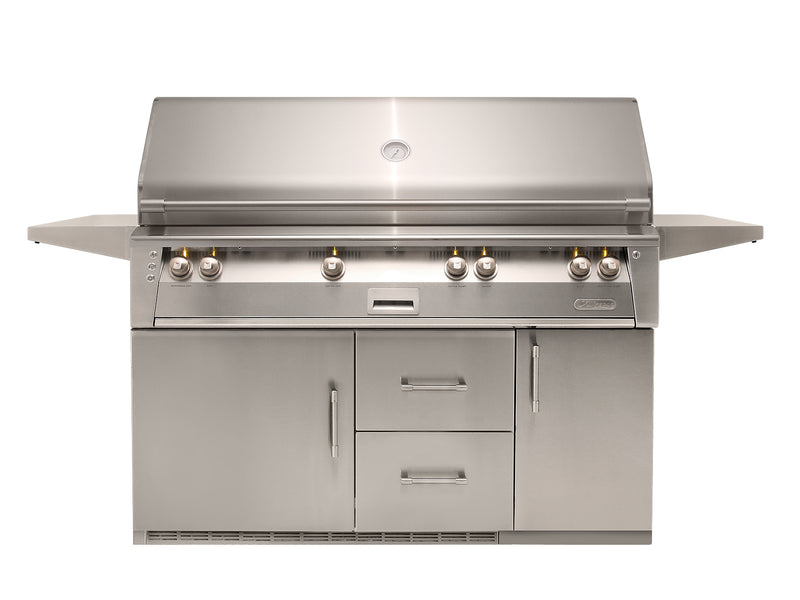 Alfresco 56" Luxury All-Grill Refrigerated Cart - ALXE-56BFGR