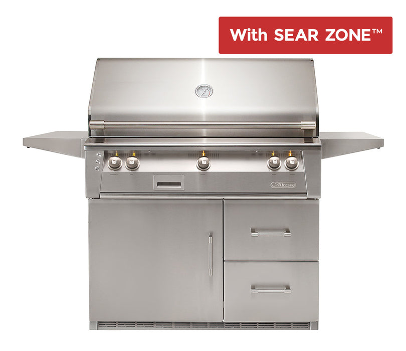 Alfresco 42" Refrigerator Cart Grill with Sear Zone - ALXE-42SZRFG