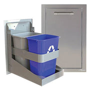 Alfresco Dual Trash Center Drawer, Deep - AXE-TC2D-SC - AXE-TC2D-SC